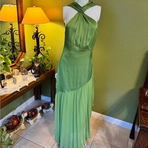 BCBGMaxAzria Asymmetrical Green Dress